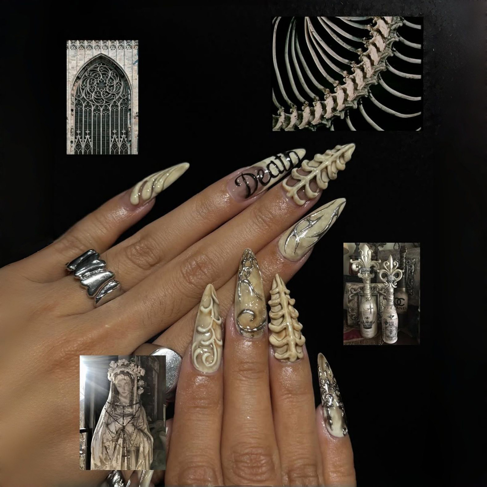 Nail Art Gothic - Sztuczne paznokcie dla miłośników cosplayu, styl