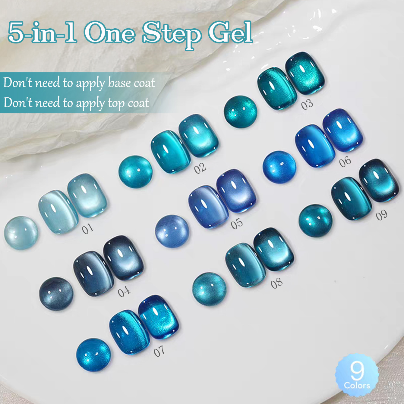 1 szt. SHAKA Szafirowy Koralik – Nail Art Ice Blue recenzja i cena