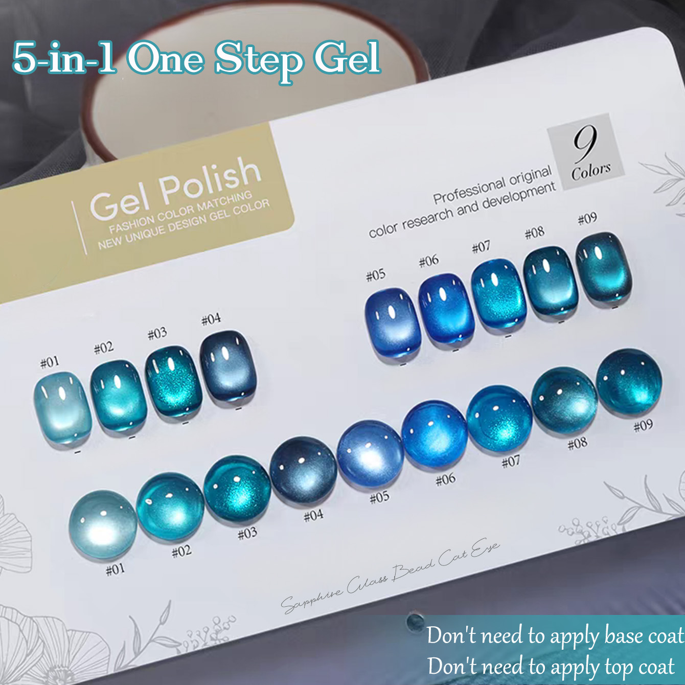 1 szt. SHAKA Szafirowy Koralik – Nail Art Ice Blue recenzja i cena