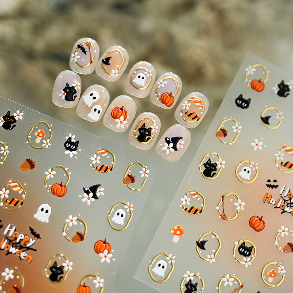 Naklejki na paznokcie 5D z mot – Nail Art Gothic recenzja i cena