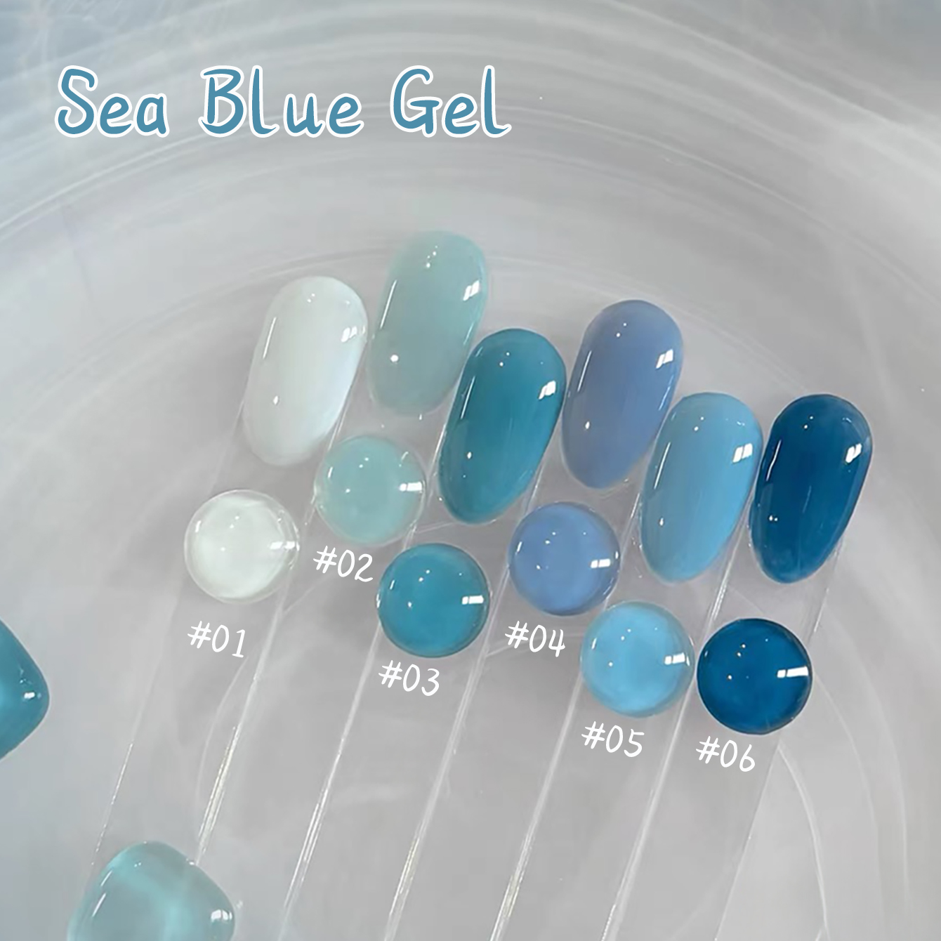 1-10 szt. WS Ice Transparent B – Nail Art Ice Blue recenzja i cena